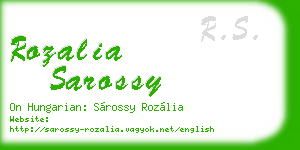 rozalia sarossy business card